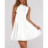 imageBTFBM Spring Dresses for Women 2026 Elegant Classy A Line Casual Graduation Business Work Party Cocktail Short DressWhite