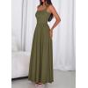 imageBTFBM Summer Dresses for Women 2026 Maxi Casual Square Neck Flowy Long Sundress Spring Wedding Guest Cocktail DressArmy Green