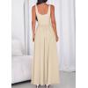 imageBTFBM Summer Dresses for Women 2026 Maxi Casual Square Neck Flowy Long Sundress Spring Wedding Guest Cocktail DressBeige