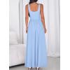 imageBTFBM Summer Dresses for Women 2026 Maxi Casual Square Neck Flowy Long Sundress Spring Wedding Guest Cocktail DressLight Blue