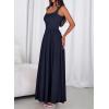 imageBTFBM Summer Dresses for Women 2026 Maxi Casual Square Neck Flowy Long Sundress Spring Wedding Guest Cocktail DressNavy Blue
