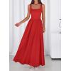 imageBTFBM Summer Dresses for Women 2026 Maxi Casual Square Neck Flowy Long Sundress Spring Wedding Guest Cocktail DressRed