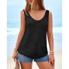imageBTFBM Sweater Vest Women 2026 Spring Summer Sleeveless V Neck Ribbed Knit Basic Loose Fit Tank Tops Vacation OutfitsBlack