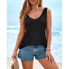 imageBTFBM Sweater Vest Women 2026 Spring Summer Sleeveless V Neck Ribbed Knit Basic Loose Fit Tank Tops Vacation OutfitsBlack