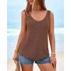 imageBTFBM Sweater Vest Women 2026 Spring Summer Sleeveless V Neck Ribbed Knit Basic Loose Fit Tank Tops Vacation OutfitsBrown