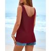 imageBTFBM Sweater Vest Women 2026 Spring Summer Sleeveless V Neck Ribbed Knit Basic Loose Fit Tank Tops Vacation OutfitsBurgundy