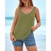 imageBTFBM Sweater Vest Women 2026 Spring Summer Sleeveless V Neck Ribbed Knit Basic Loose Fit Tank Tops Vacation OutfitsGreen