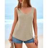 imageBTFBM Sweater Vest Women 2026 Spring Summer Sleeveless V Neck Ribbed Knit Basic Loose Fit Tank Tops Vacation OutfitsLight Khaki