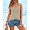 imageBTFBM Sweater Vest Women 2026 Spring Summer Sleeveless V Neck Ribbed Knit Basic Loose Fit Tank Tops Vacation OutfitsLight Khaki