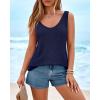 imageBTFBM Sweater Vest Women 2026 Spring Summer Sleeveless V Neck Ribbed Knit Basic Loose Fit Tank Tops Vacation OutfitsNavy Blue