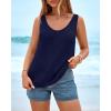 imageBTFBM Sweater Vest Women 2026 Spring Summer Sleeveless V Neck Ribbed Knit Basic Loose Fit Tank Tops Vacation OutfitsNavy Blue