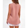 imageBTFBM Tank Top for Women 2026 Summer Satin V Neck Pleated Sleeveless Blouses Dressy Casual Work Business Casual OutfitsGrey Pink