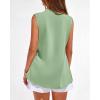 imageBTFBM Tank Top for Women 2026 Summer Satin V Neck Pleated Sleeveless Blouses Dressy Casual Work Business Casual OutfitsSage Green