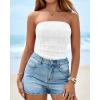 imageBTFBM Tube Tops for Women Spring Summer 2026 Backless Fitted Floral Embroidery Going Out Bandeau Top Beach VacationWhite