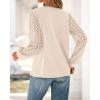 imageBTFBM Womens Long Sleeve Shirts Dressy Lace Fall Tops 2025 Trendy Business Casual TShirts Cute Work Outfits BlousesBeige