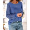 imageBTFBM Womens Long Sleeve Shirts Dressy Lace Fall Tops 2025 Trendy Business Casual TShirts Cute Work Outfits BlousesBlue