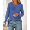 imageBTFBM Womens Long Sleeve Shirts Dressy Lace Fall Tops 2025 Trendy Business Casual TShirts Cute Work Outfits BlousesBlue