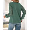 imageBTFBM Womens Long Sleeve Shirts Dressy Lace Fall Tops 2025 Trendy Business Casual TShirts Cute Work Outfits BlousesDark Green