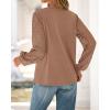 imageBTFBM Womens Long Sleeve Shirts Dressy Lace Fall Tops 2025 Trendy Business Casual TShirts Cute Work Outfits BlousesLight Brown