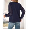 imageBTFBM Womens Long Sleeve Shirts Dressy Lace Fall Tops 2025 Trendy Business Casual TShirts Cute Work Outfits BlousesNavy Blue