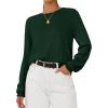 imageBTFBM Oversized Sweaters for Women 2025 Fall Casual Fashion Long Sleeve Tops Ribbed Knit Basic Pullover Winter ClothingDark Green