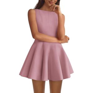 imageBTFBM Spring Dresses for Women 2026 Elegant Classy A Line Casual Graduation Business Work Party Cocktail Short DressPink
