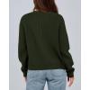 imageBTFBM Bow Cardigan Sweaters for Women Trendy 2025 Fall Winter Open Front Long Sleeve Button Down Cropped Lady JacketArmy Green