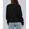 imageBTFBM Bow Cardigan Sweaters for Women Trendy 2025 Fall Winter Open Front Long Sleeve Button Down Cropped Lady JacketBlack