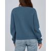 imageBTFBM Bow Cardigan Sweaters for Women Trendy 2025 Fall Winter Open Front Long Sleeve Button Down Cropped Lady JacketBlue