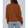 imageBTFBM Bow Cardigan Sweaters for Women Trendy 2025 Fall Winter Open Front Long Sleeve Button Down Cropped Lady JacketCaramel