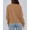imageBTFBM Bow Cardigan Sweaters for Women Trendy 2025 Fall Winter Open Front Long Sleeve Button Down Cropped Lady JacketKhaki