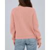 imageBTFBM Bow Cardigan Sweaters for Women Trendy 2025 Fall Winter Open Front Long Sleeve Button Down Cropped Lady JacketPink