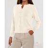 imageBTFBM Cardigan Sweaters for Women Cashmere Sweater Lightweight Button Down Casual Knit Shrugs Tops Early Fall FashionBeige White