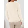 imageBTFBM Cardigan Sweaters for Women Cashmere Sweater Lightweight Button Down Casual Knit Shrugs Tops Early Fall FashionBeige White