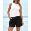 imageBTFBM Two Piece Sets for Women Spring Matching Set Sleeveless Tank Knit Tops Shorts Business Clothing Vacation OutfitsWhiteblack