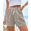 imageBTFBM Casual Striped Shorts for Women 2026 Spring Summer Elastic Waist Pockets Lounge Pajama Vacation Beach Boxers ClothesBlack