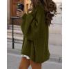 imageBTFBM Cardigan Sweaters for Women 2025 Fall Clothes Lantern Long Sleeve Button Open Front Chunky Knit Oversized SweaterArmy Green