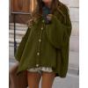 imageBTFBM Cardigan Sweaters for Women 2025 Fall Clothes Lantern Long Sleeve Button Open Front Chunky Knit Oversized SweaterArmy Green