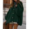 imageBTFBM Cardigan Sweaters for Women 2025 Fall Clothes Lantern Long Sleeve Button Open Front Chunky Knit Oversized SweaterDark Green