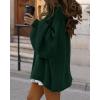 imageBTFBM Cardigan Sweaters for Women 2025 Fall Clothes Lantern Long Sleeve Button Open Front Chunky Knit Oversized SweaterDark Green