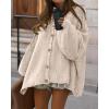 imageBTFBM Cardigan Sweaters for Women 2025 Fall Clothes Lantern Long Sleeve Button Open Front Chunky Knit Oversized SweaterLight Khaki