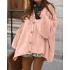 imageBTFBM Cardigan Sweaters for Women 2025 Fall Clothes Lantern Long Sleeve Button Open Front Chunky Knit Oversized SweaterPink