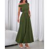 imageBTFBM One Shoulder Dresses for Women Spring 2026 Sleeveless Casual Flowy Pleated Cocktail Party Maxi Sundress PocketsArmy Green
