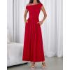 imageBTFBM One Shoulder Dresses for Women Spring 2026 Sleeveless Casual Flowy Pleated Cocktail Party Maxi Sundress PocketsRed