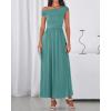 imageBTFBM One Shoulder Dresses for Women Spring 2026 Sleeveless Casual Flowy Pleated Cocktail Party Maxi Sundress PocketsSage Green