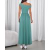 imageBTFBM One Shoulder Dresses for Women Spring 2026 Sleeveless Casual Flowy Pleated Cocktail Party Maxi Sundress PocketsSage Green