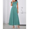 imageBTFBM One Shoulder Dresses for Women Spring 2026 Sleeveless Casual Flowy Pleated Cocktail Party Maxi Sundress PocketsSage Green