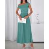 imageBTFBM One Shoulder Dresses for Women Spring 2026 Sleeveless Casual Flowy Pleated Cocktail Party Maxi Sundress PocketsSage Green