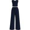 imageBTFBM Two Piece Sets For Women Summer Ribbed Strapless Twist Knot Tube Top Pants Set Casual 2026 Beach Vacation OutfitsNavy Blue