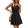 image:imageBTFBM Mini Dresses for Women 2026 Summer Sleeveless V Neck Elastic Waist Beach Vacation Sundress Boho Casual Dress PocketsBlack